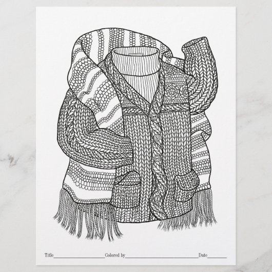 FARBEN SIE IHRE EIGENE Strick-Sweater- & Scarf-Far (Vorderseite)