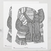 FARBEN SIE IHRE EIGENE Strick-Sweater- & Scarf-Far (Vorne/Hinten)