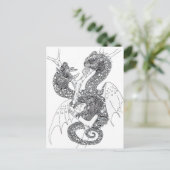 Farben Sie Ihre eigenen Chameleon-Drachen Postkarte (Stehend Vorderseite)