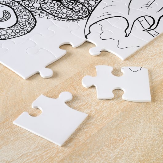 Farben Sie Ihre eigenen Chameleon-Drachen Puzzle (Seite)