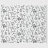 Färben Sie Ihre eigenen Eistüten Geschenkpapier (Flach)