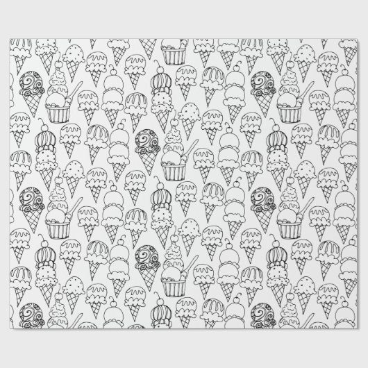 Färben Sie Ihre eigenen Eistüten Geschenkpapier (Flach)