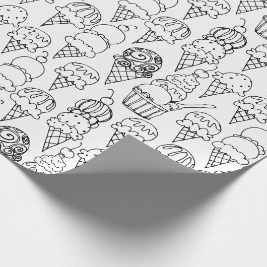 Färben Sie Ihre eigenen Eistüten Geschenkpapier (Ecke)