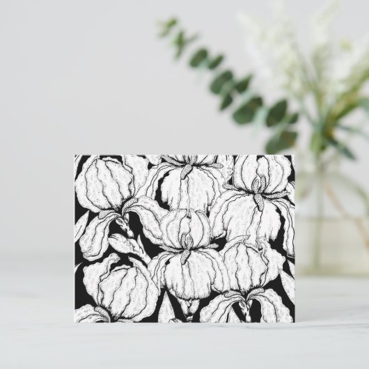 Färben Sie Ihre eigenen IrisBlume Postkarte (Stehend Vorderseite)