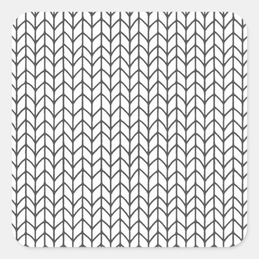 FARBEN SIE IHRE EIGENEN Knitter-Kleine-Quadrat-Auf Quadratischer Aufkleber (Vorderseite)