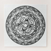 Färben Sie Ihre eigenen Malbuch-Mandala-Tier-Vögel Puzzle (Horizontal)