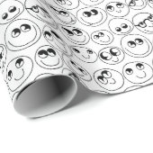 Färben Sie Ihre eigenen niedlichen Gesichter Geschenkpapier (Rolleneckpunkt)