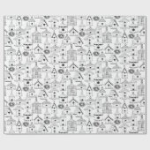 Färben Sie Ihre eigenen reizend Birdhouses Geschenkpapier (Flach)