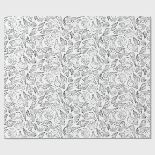 Färben Sie Ihre eigenen Seashells Geschenkpapier (Flach)