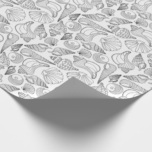 Färben Sie Ihre eigenen Seashells Geschenkpapier (Ecke)