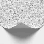 Färben Sie Ihre eigenen tropischen Fische Geschenkpapier (Ecke)