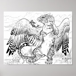 Färben Sie Ihren eigenen Leoparden Griffin Poster