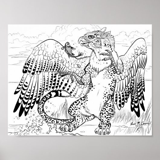 Färben Sie Ihren eigenen Leoparden Griffin Poster (Vorne)