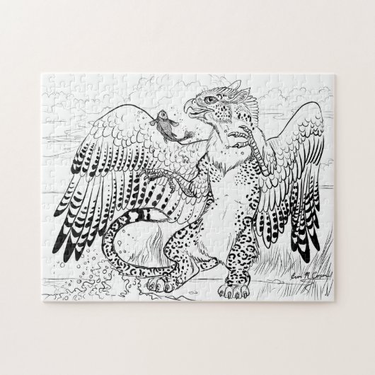 Färben Sie Ihren eigenen Leoparden Griffin Puzzle (Horizontal)