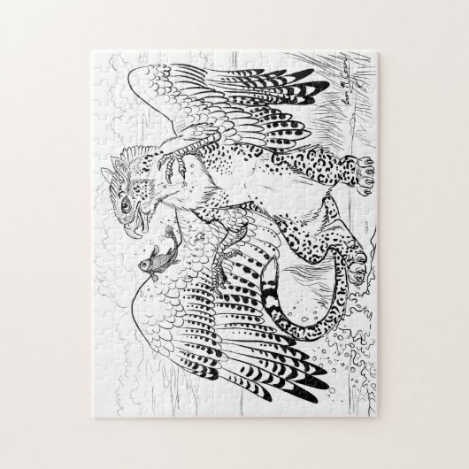 Färben Sie Ihren eigenen Leoparden Griffin Puzzle (Vertikal)