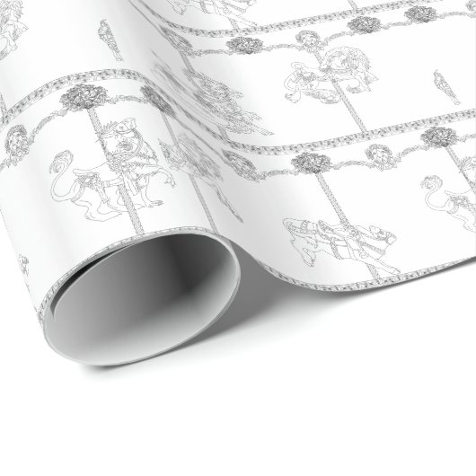 Färben Sie mich Karussell Geschenkpapier (Rolleneckpunkt)