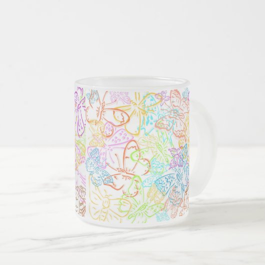 Färben Sie mich Schmetterlinge Mattglastasse (VorderseiteRechts)