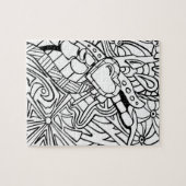 Färben Sie mich Schwarzweiss-drei Puzzle (Horizontal)