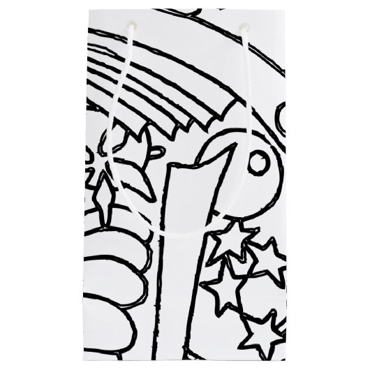 Färben Sie mich Schwarzweiss-Farbton-Party Kleine Geschenktüte (Vorderseite)