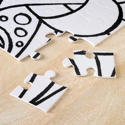 Färben Sie mich Schwarzweiss- Puzzle (Seite)