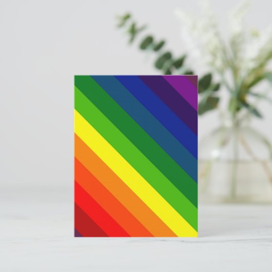 FARBEN SIE MIR EINEN RAINBOW (Streifen) ~ Postkarte (Stehend Vorderseite)
