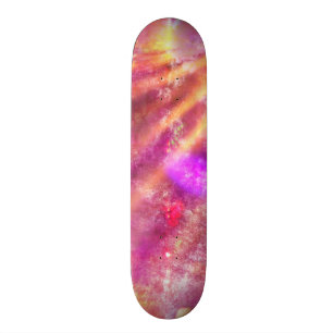 färben Sie nahtlosen Hintergrund lila, rosa Skateboard