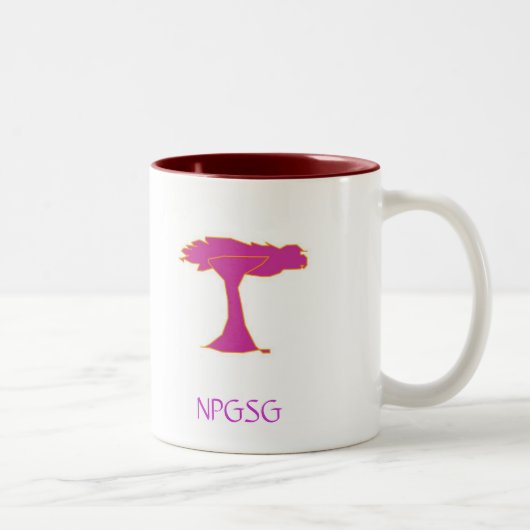 färben Sie NPGSG Logo 2 Seitename 1 Seite-roten Zweifarbige Tasse (Rechts)