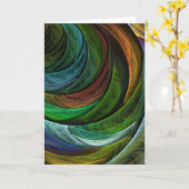 Färben Sie Ruhm-abstrakte Kunst-Gruß-Karte Karte (Gelbe Blume)