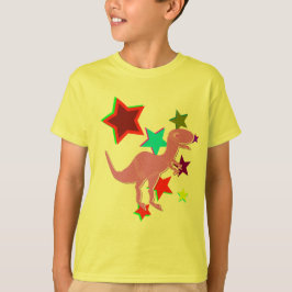 Färben Sie Sterne rosa T-Rex Dinosaurier-T - Shirt