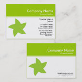 Färben Sie Titel III v2 - Grün - drehender Stern Visitenkarte (Vorne/Hinten)