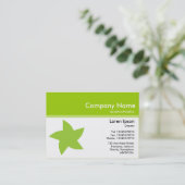 Färben Sie Titel III v2 - Grün - drehender Stern Visitenkarte (Stehend Vorderseite)
