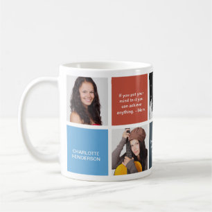 Färben Sie Zitatabsolvent-Gewohnheits-Foto der Kaffeetasse