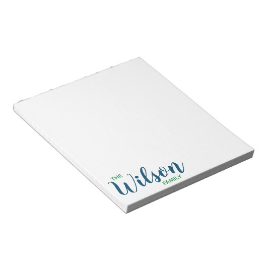 Farben - Skript- und Block-Familiensammlung Notizblock (angewinkelt)