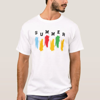 Farben Sommer Vibes Grafik T-Shirt Minimalistische