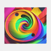 Farben Spiralfarben 3D Abstrakt geometrisch Fleecedecke (Vorderseite (Horizontal))