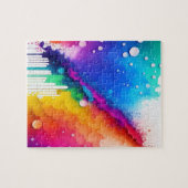 Farben Splash Abstrakt Wasserfarbe Puzzle (Horizontal)
