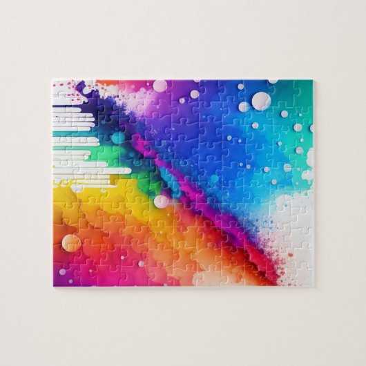Farben Splash Abstrakt Wasserfarbe Puzzle (Horizontal)