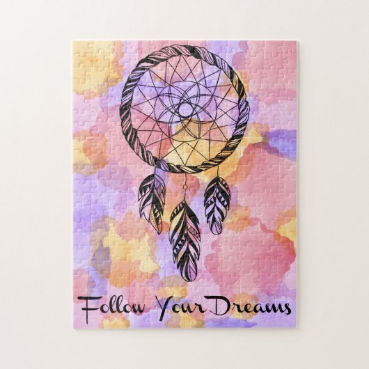 Farben-Spritzen folgen Ihren Träumen 11x14 Puzzle (Vertikal)