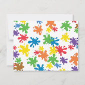 Farben-Spritzer danken Ihnen zu kardieren Dankeskarte (Rückseite)