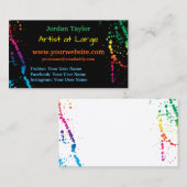 [Farben-Spritzer] modernes abstraktes Visitenkarte (Vorne/Hinten)