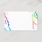 [Farben-Spritzer] modernes abstraktes Visitenkarte (Rückseite)