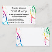 [Farben-Spritzer] modernes abstraktes Visitenkarte (Vorne/Hinten)