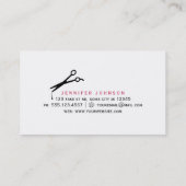 Farben-Spritzerminimalist des Haar-Stylisten Visitenkarte (Rückseite)