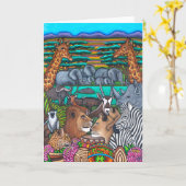 Farben Südafrikas Grußkarte Karte (Gelbe Blume)