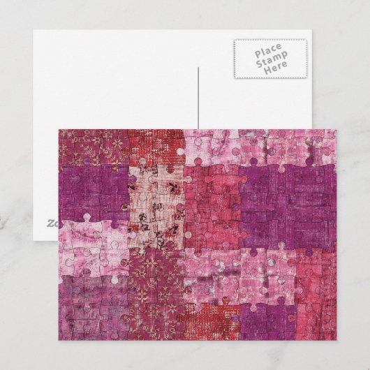 Farben Texturpuzzle Postkarte (Vorne/Hinten)