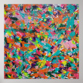 Farben und Ausdrücke in Acrylfarbe Poster (Vorne)