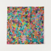 Farben und Ausdrücke in Acrylfarbe Wandteppich (Vorderseite (Horizontal))