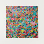 Farben und Ausdrücke in Acrylfarbe Wandteppich (Vorderseite)