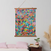 Farben und Ausdrücke in Acrylfarbe Wandteppich Mit Holzrahmen (Schlafzimmer)