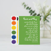 Farben und Bürsten Einladung (Stehend Vorderseite)